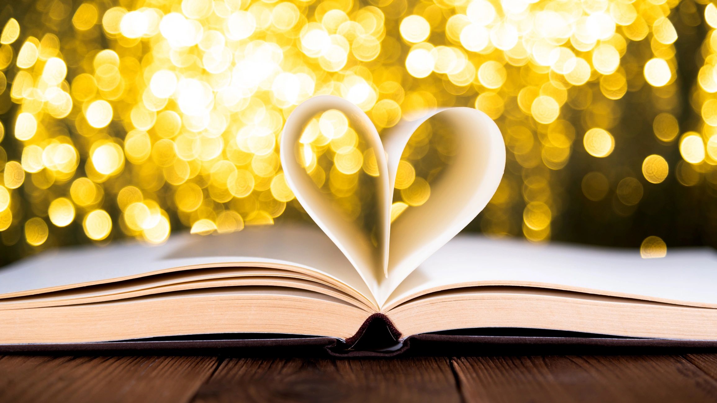 Heart shape made from book pages
