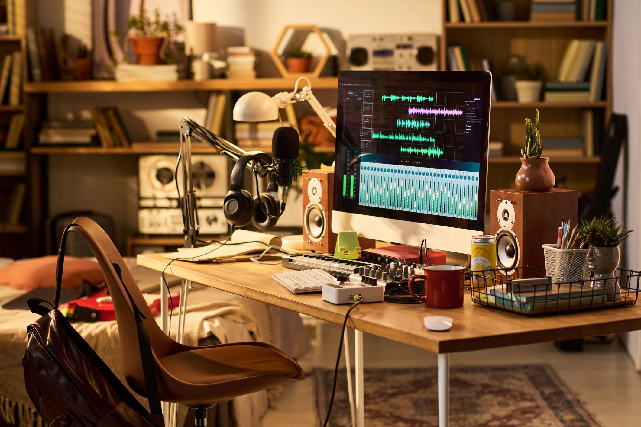 Podcast workspace for Christian conversation recording