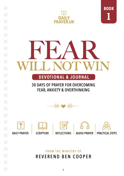 Inside pages preview of Fear Will Not Win prayer journal