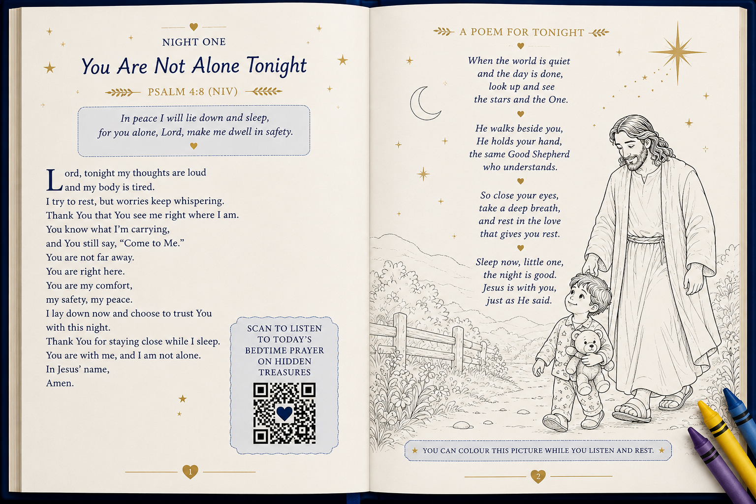 Treasured by Jesus children's prayer book illustration